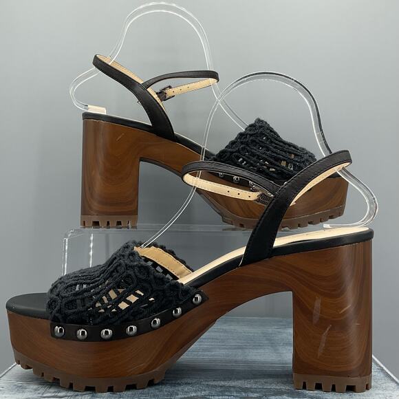 NEW Jessica Simpson Women’s Timia Woven Slingback Platform Sandals Black Size 9M - Picture 2 of 10